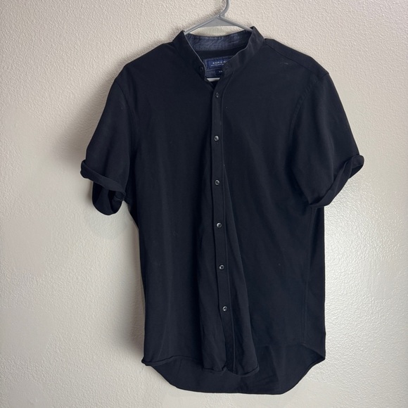 Zara Man Button Up Shirt Muscle Slim Fit Size Large - Picture 1 of 6